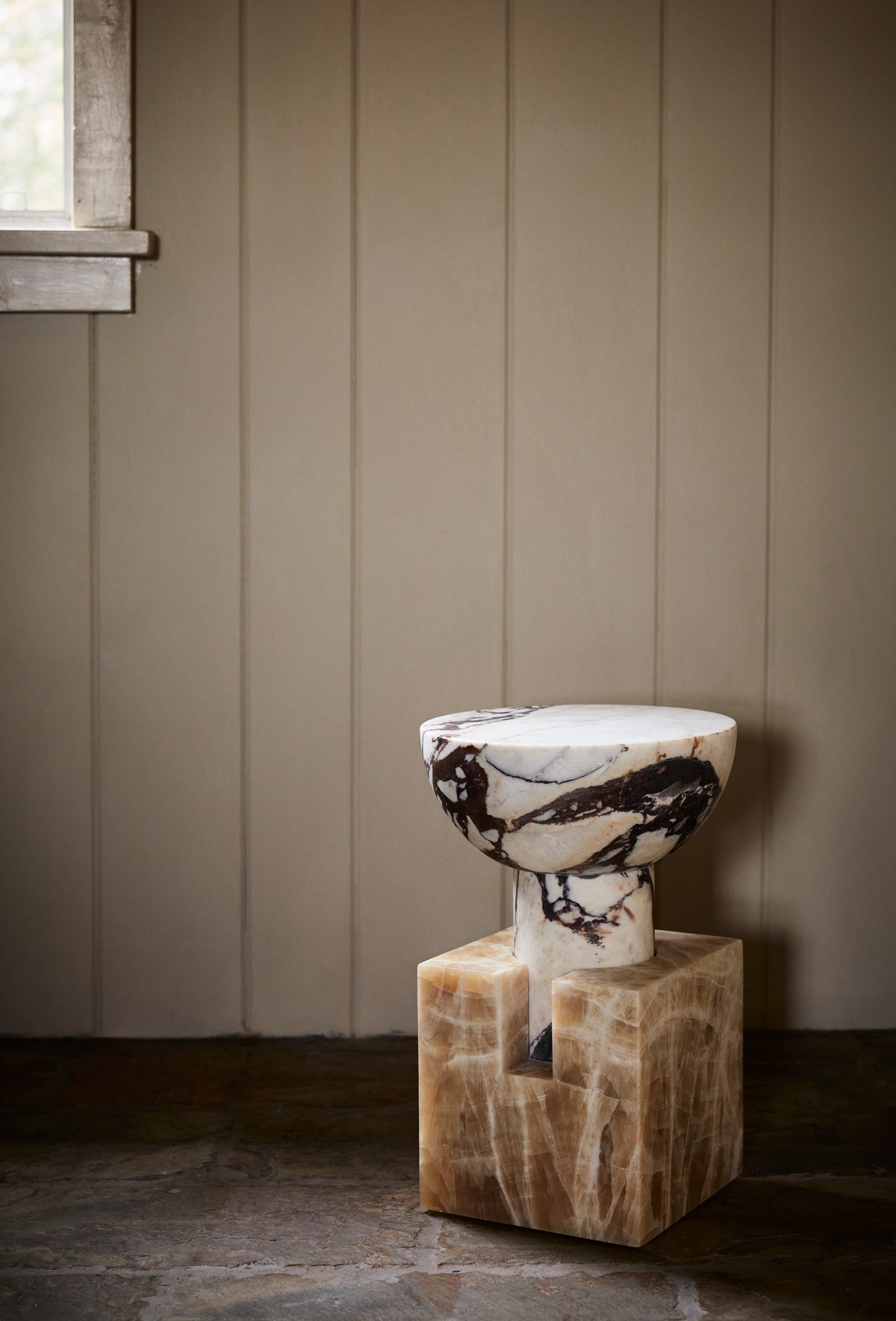 Block Side Table - Marble