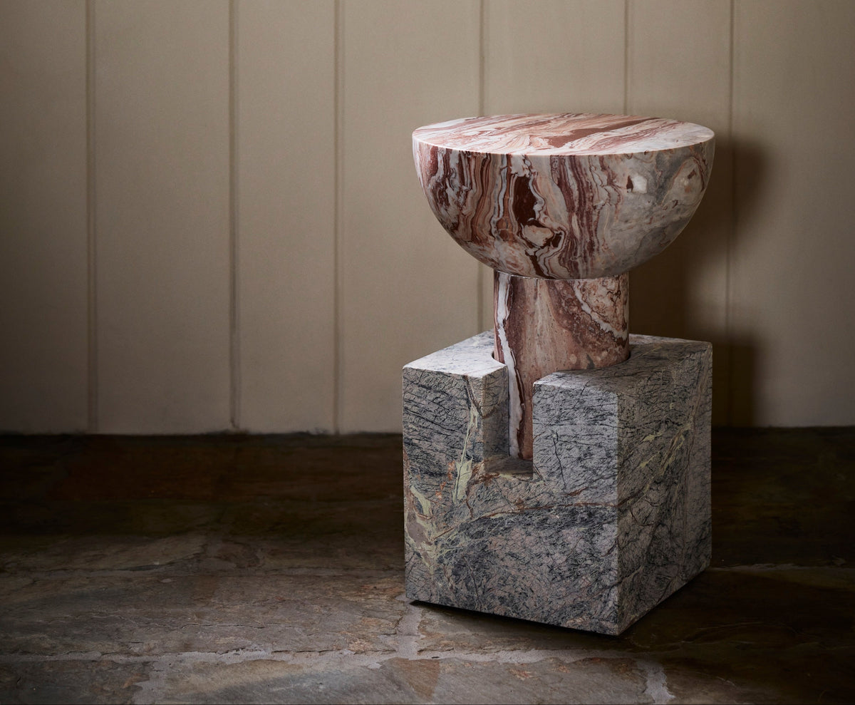Block Side Table - Marble