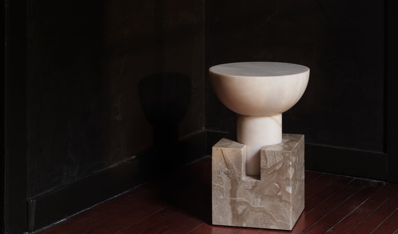 Block Side Table - Marble