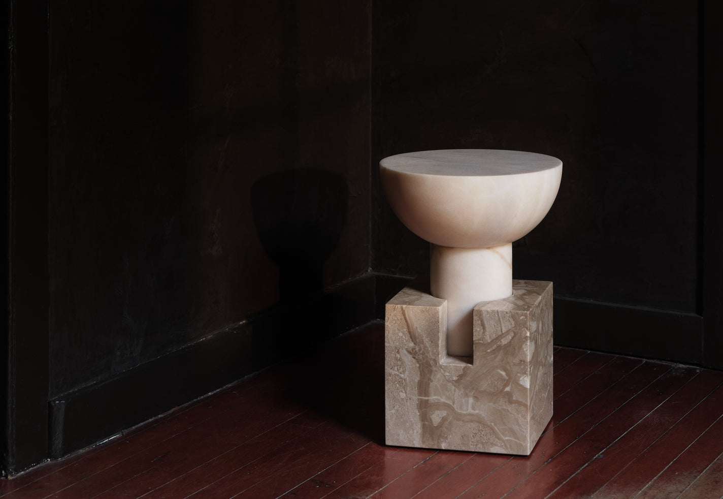 Block Side Table - Marble