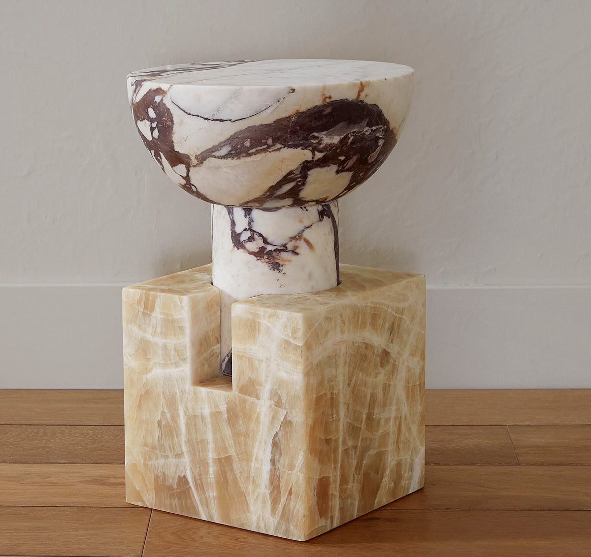 Block Side Table - Marble
