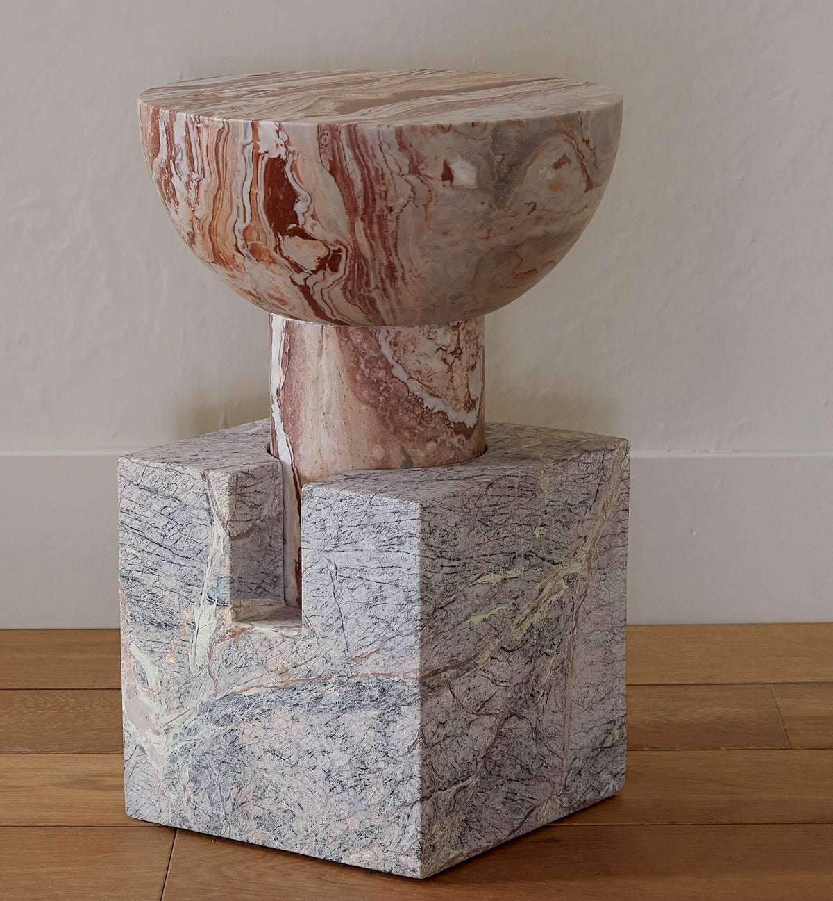 Block Side Table - Marble