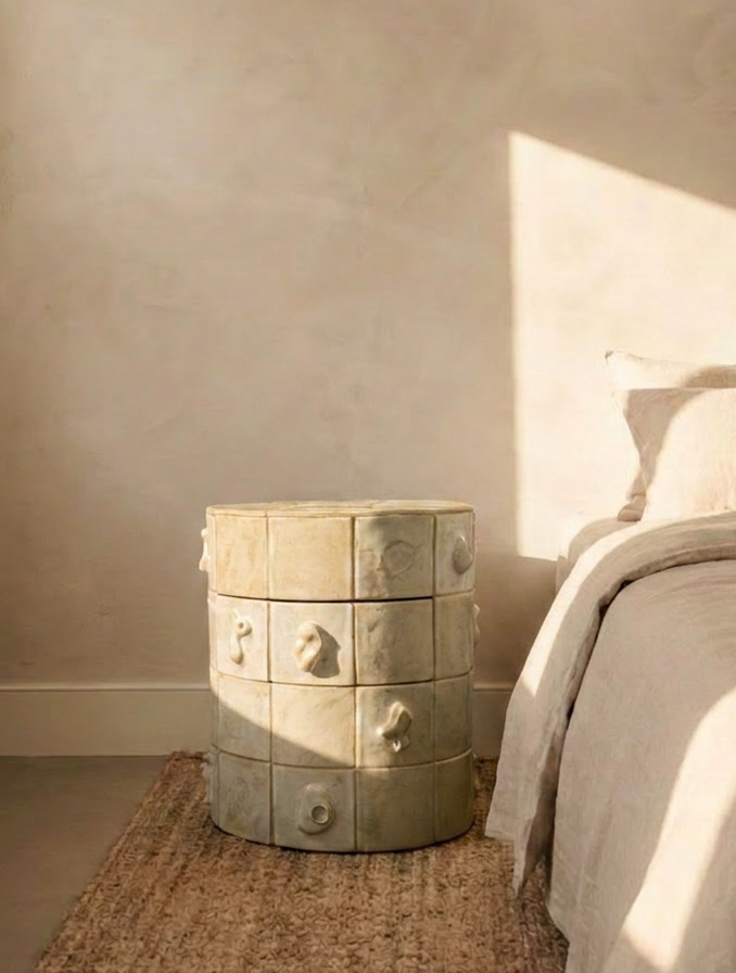 Ceramic Bedside Table