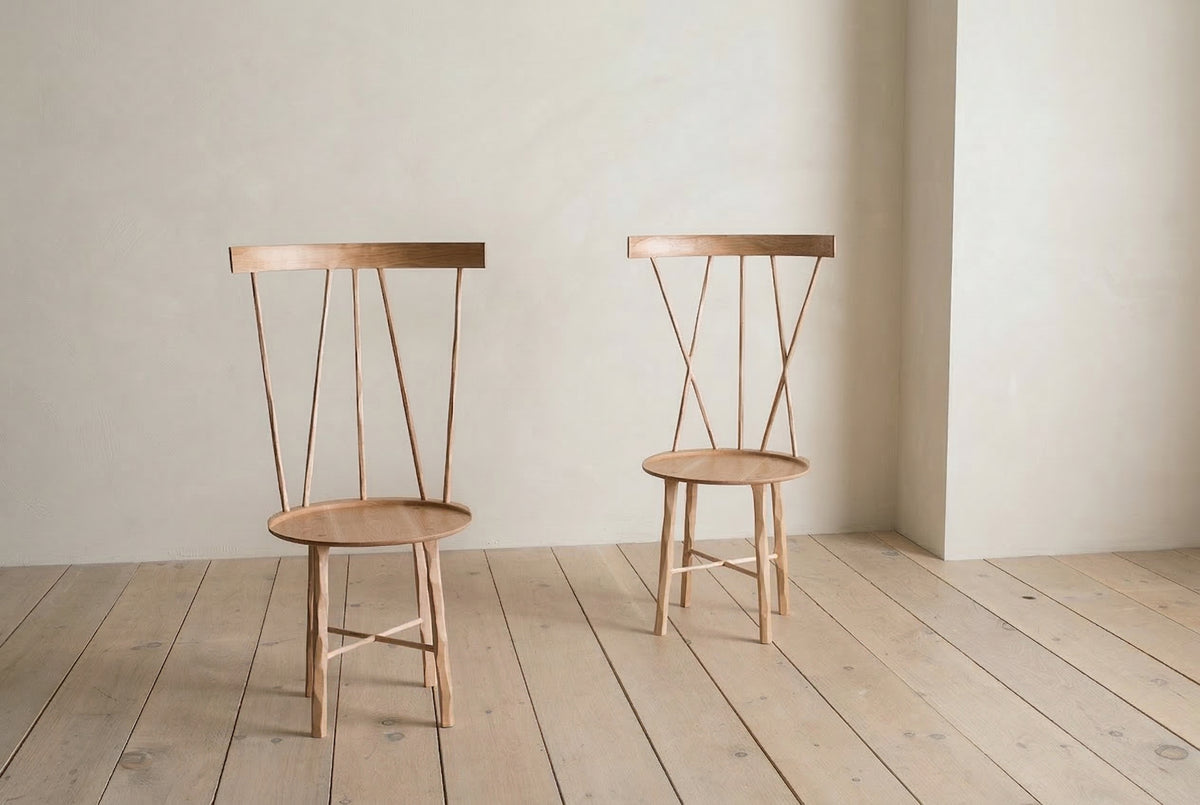 W Chair - Satin Maple, Shape B and Shape D