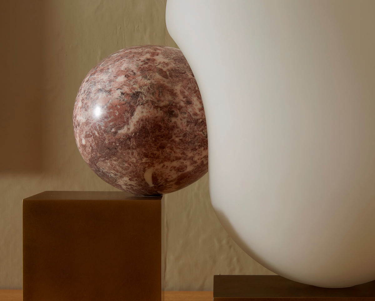 Dimple Lamp Marble Detail